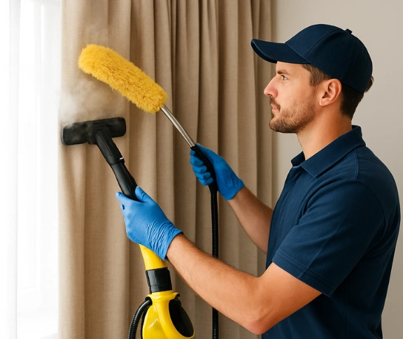 Trusted residential curtain cleaning technician Matty Curtain Cleaning norman-park QLD