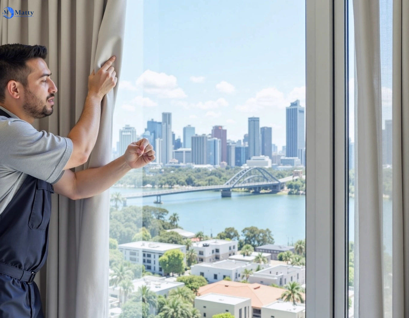 Professional curtain steam cleaning service norman-park QLD by Matty Curtain Cleaning